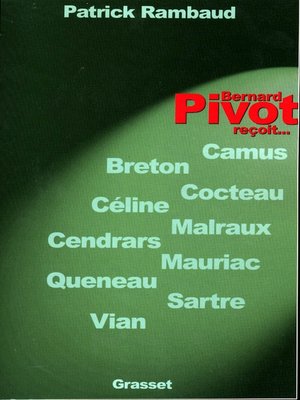 cover image of Bernard Pivot reçoit
